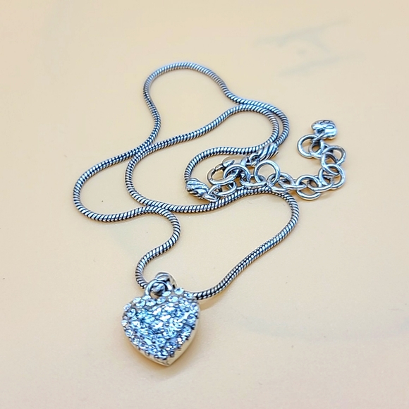 Brighton "SACRED HEART" Reversible Swarovski Crystal & Line Etch Detail Pendant! - Picture 12 of 14
